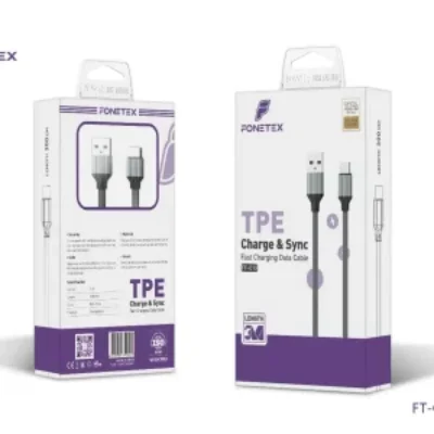 Snel Lader & Data Kabel – USB naar USB-C – 3 meter – FT-C13