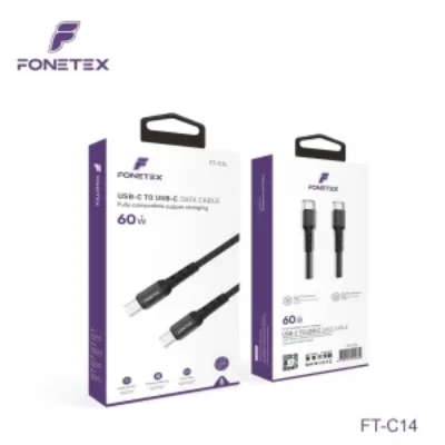 Snel Laad Kabel Geweven – 60W – USB-C naar USB-C 1 meter – FT-C14