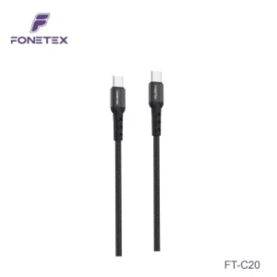 Snel Laad Kabel Geweven – 60W – USB-C naar USB-C 3 meter – FT-C20