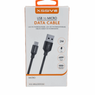 Xssive Braided USB Micro Cable 2m