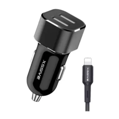 Xssive C29N Duo Car Charger + USB for iPhone 2.4A – Zwart