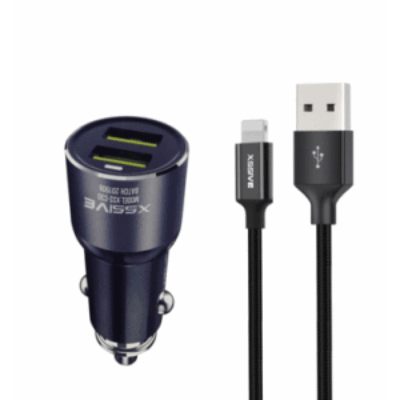 Xssive C30 Duo Car Adapter 3.6A – Zwart – USB to USB-C