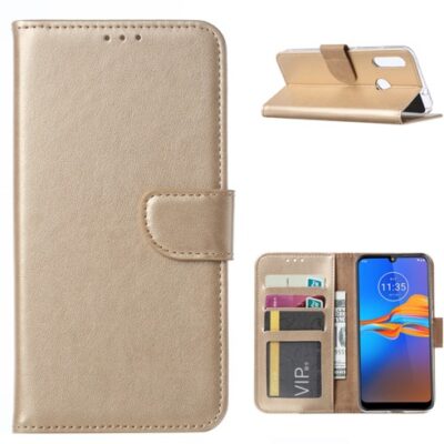 Book Case Motorola Moto E6 Plus – Gold