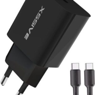 Xssive 25W PD3.0 Super Fast Charger with C-C Cable XSS-AC66PD – Zwart
