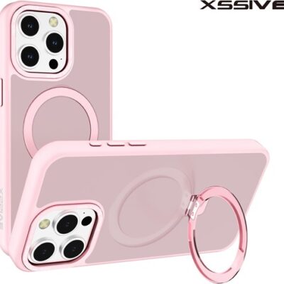 Xssive Back Case suitable for Magsafe with Stand iPhone 11 – Pink