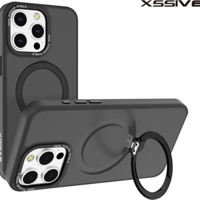Xssive Back Case geschikt voor Magsafe with Stand iPhone 11 – Zwart
