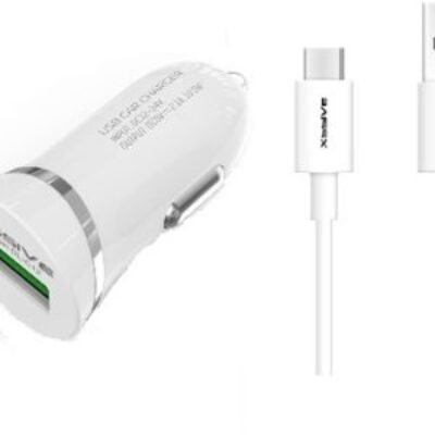 Xssive Car Charger met USB Type-C Cable 1A – Wit