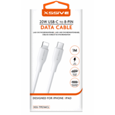 Xssive TPE Serie 20W Type-C to 8 Pin Cable 1m – Wit