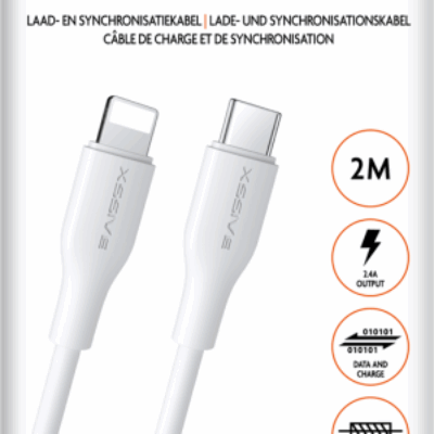 Xssive TPE Serie 20W Type-C to 8 Pin Cable 2m – Wit