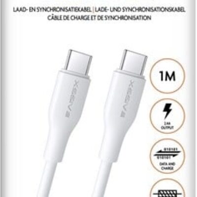 Xssive TPE Serie 65W Type-C to Type-C Cable 1m – Wit