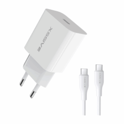 Xssive 25W PD3.0 Super Fast Charger with C-C Cable XSS-AC66PD – Wit